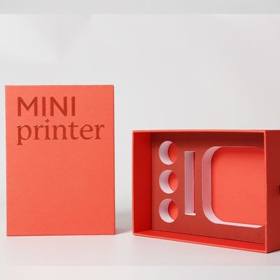 कस्टम मुद्रित कार्डबोर्ड ड्रॉवर बॉक्स पैकेजिंग के साथ एम्बोसिंग लोगो और ईवीए सम्मिलित